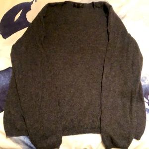 Ladies 100% Pure Cashmere Dark Grey Sweater.